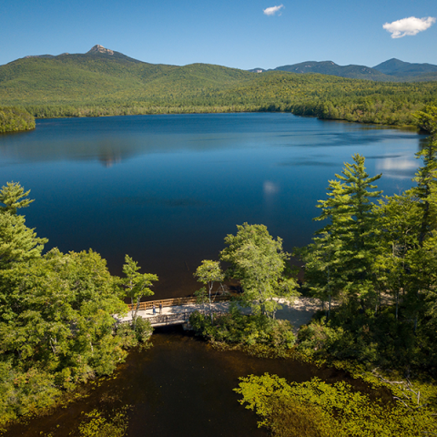 mount chicorua with lake in foreground